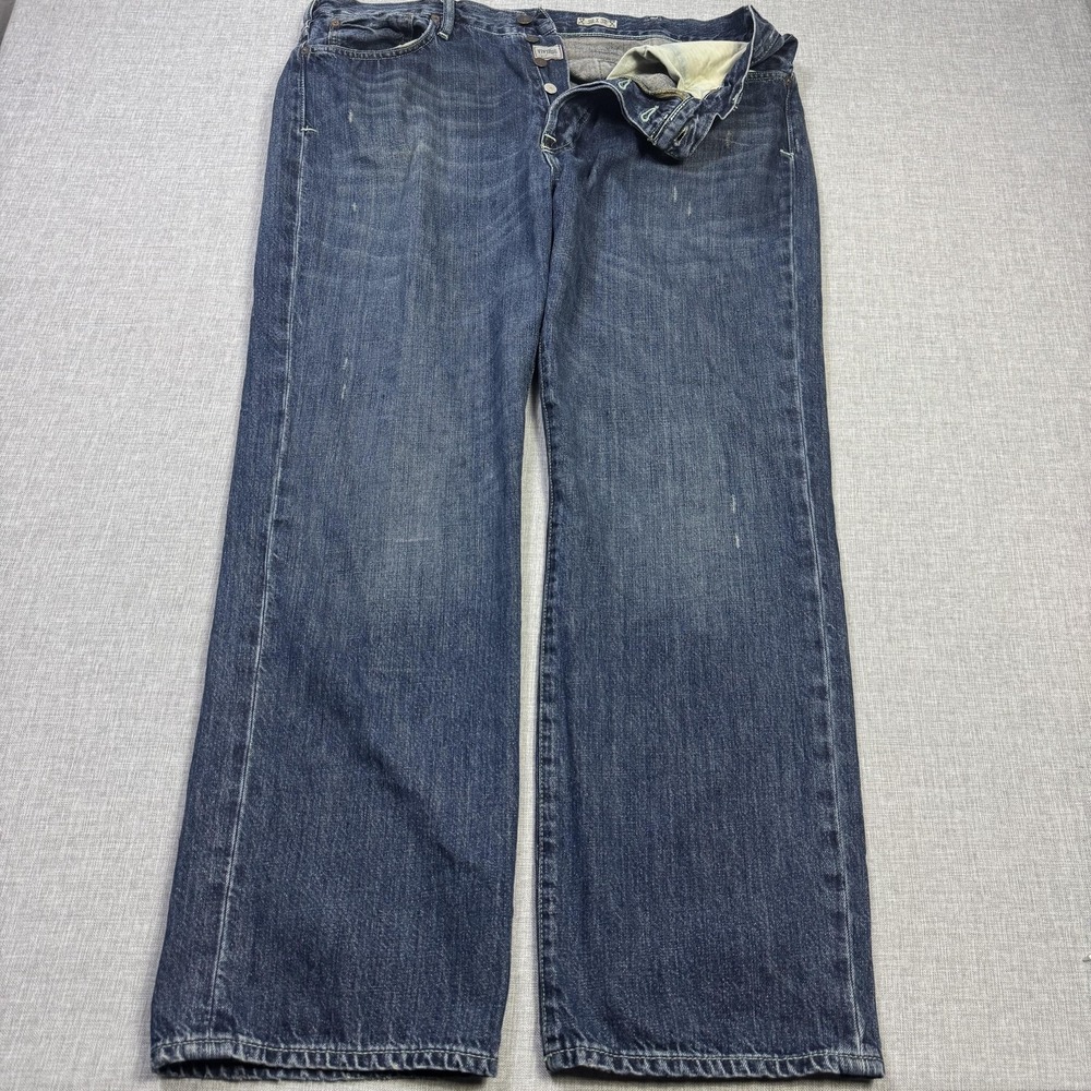 Polo Ralph Lauren Distressed Button-Fly Jeans Mens 38x31 Blue Medium Wash